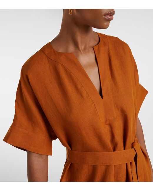 Eres Brown Bibi Linen Kaftan