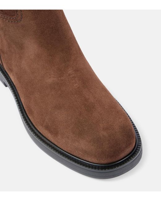 Tod's Brown Suede Ankle Boots