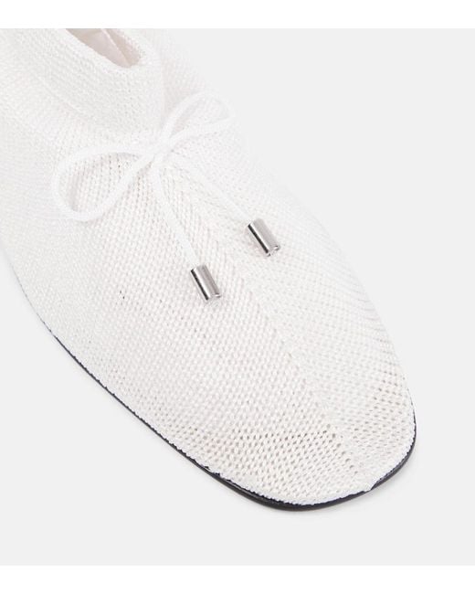 Totême White The Knitted Ballerina Shoes