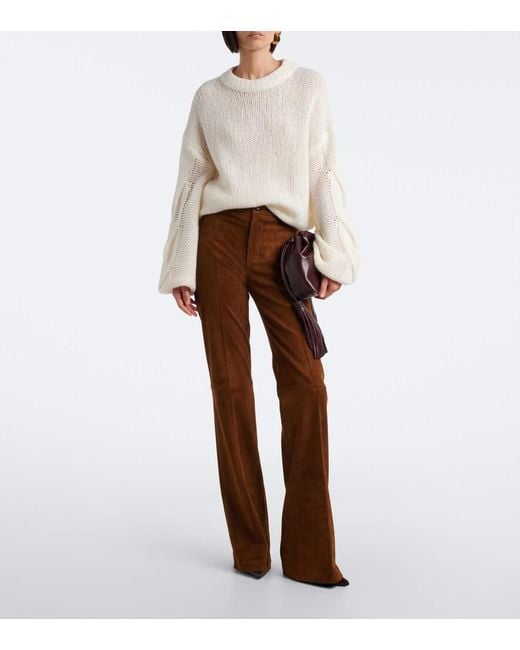 Stouls Brown Lizzy Suede Bootcut Pants