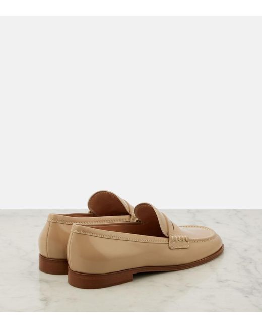 Gianvito Rossi Natural Georgie Nuit Patent Leather Loafers