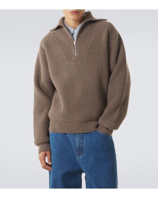 Jil Sander Brown Wool Sweater for men