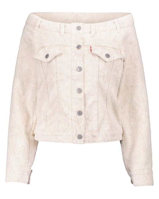 levi's floral denim jacket