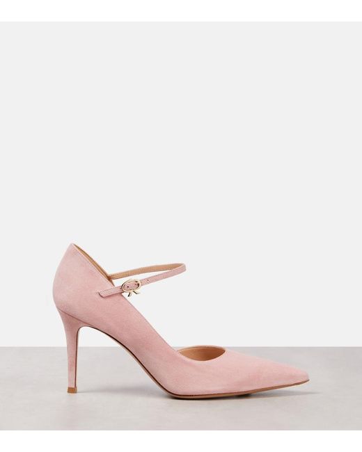 Gianvito Rossi Pink Suede Pumps