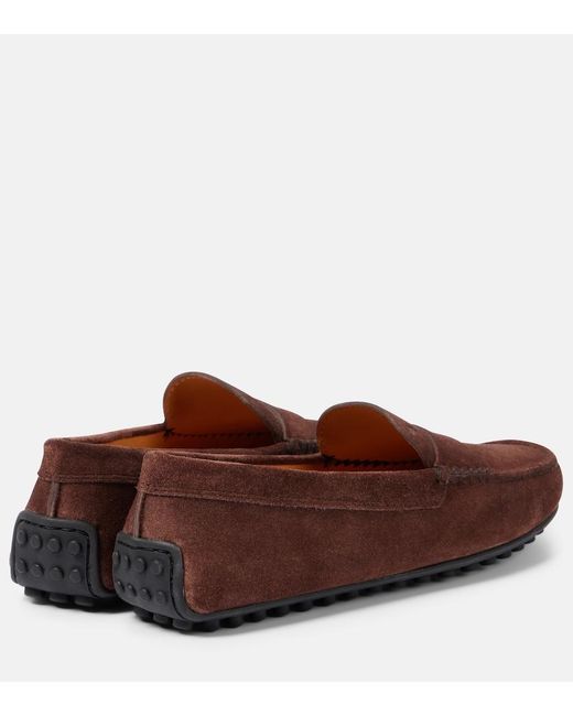 Tod's Brown Suede Driving Shoes