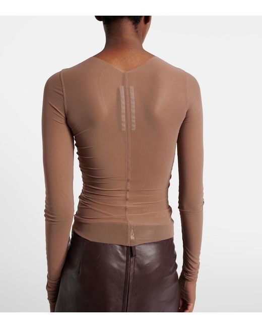 Rick Owens Pink Temple Sheer Tulle Top