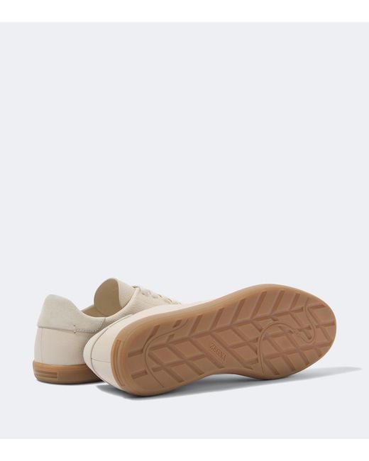 Zegna White 232 Leather Sneakers for men