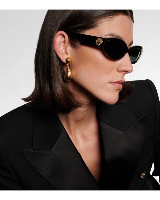 Dolce & Gabbana Brown Devotion Oval Sunglasses