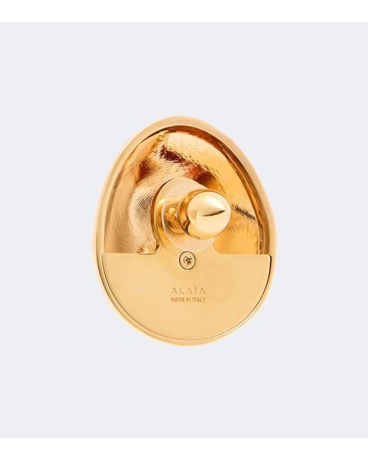 Alaïa Metallic Ohrringe Dome Medium