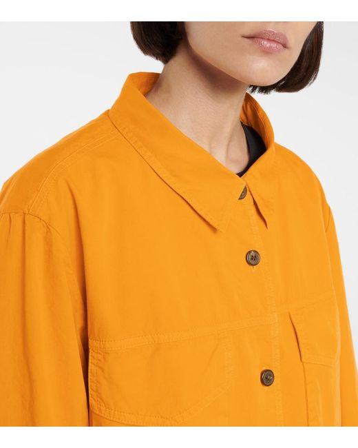 Dries Van Noten Orange Cotton Shirt Jacket