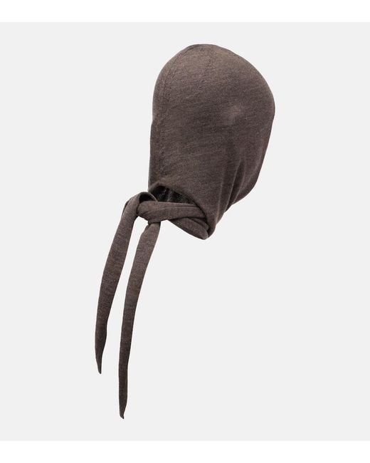 Lemaire Brown Wool Hood