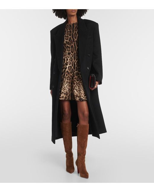 Christian Louboutin Brown Condora Botta 85 Suede Knee-High Boots