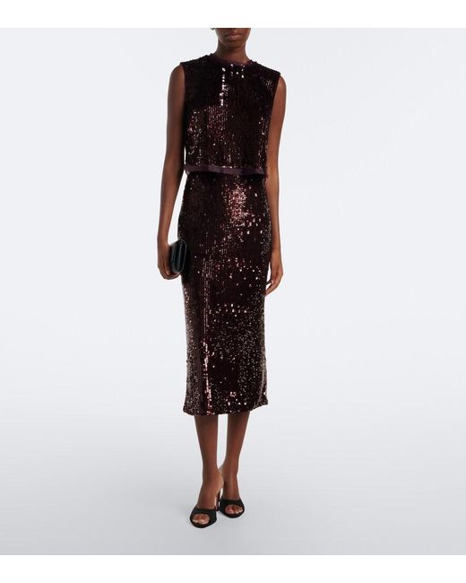 Jonathan Simkhai Black Cydia Sequined Top