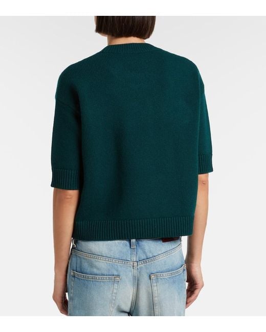 Gucci Green Pullover Aus Wolle