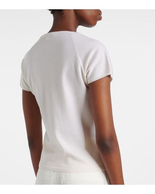 Vince White Wool And Cashmere-Blend Top