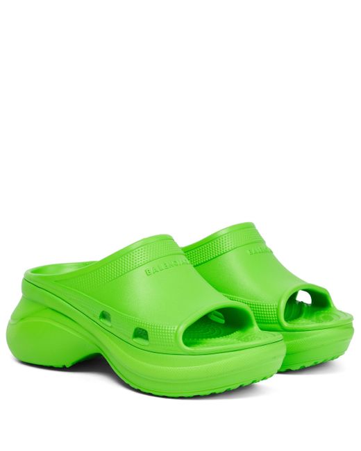 balenciaga slides green