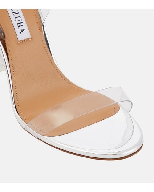 Aquazzura White So Nude 105 Pvc Slingback Sandals