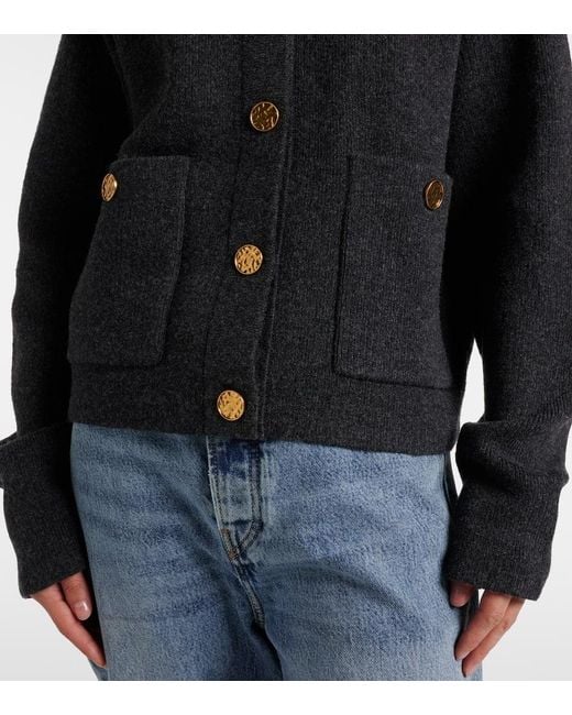 Totême  Black Wool-Blend Cardigan