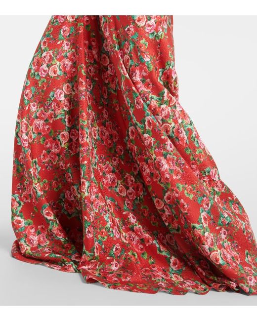 Markarian Red Tallulah Floral Silk Gown