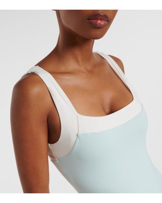 Marysia Swim Blue Bianco Maillot Swimsuit