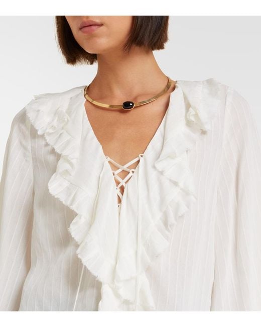 Dorothee Schumacher White Striped Blouse