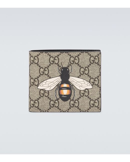 Gucci Multicolor Bee Print GG Supreme Wallet for men