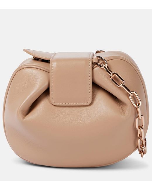 Gabriela Hearst Natural Clutch Soft Demi Aus Leder
