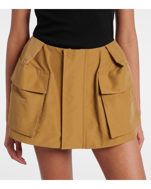 Sacai Natural Cotton-Blend Shorts