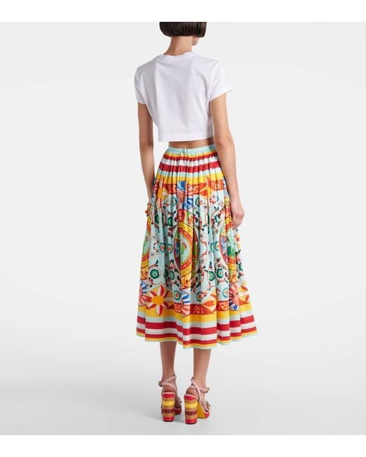 Dolce & Gabbana White Cropped-Top Aus Baumwolle