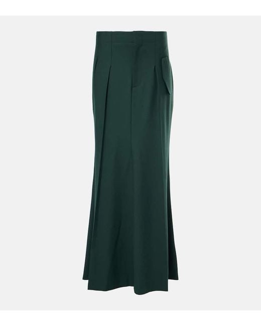 Victoria Beckham Green Maxirock