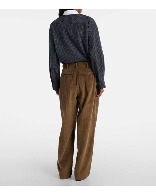 Pantalones Rectos Norstrand De Pana De Algodon Frankie Shop de color Brown