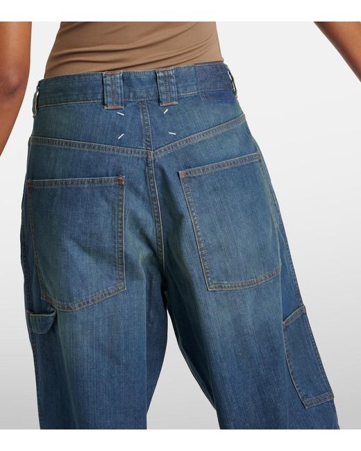 Jeans anchos Americana de tiro medio Maison Margiela de color Blue