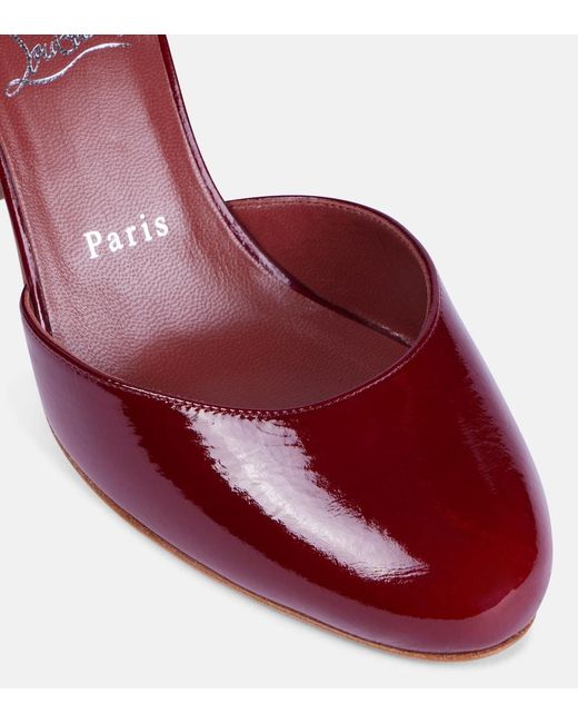 Christian Louboutin Red Jane Patent Leather Pumps