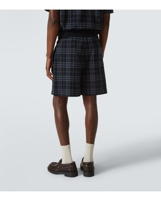 Burberry Black Checked Shorts for men