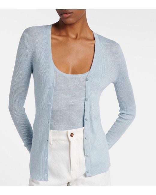 Gabriela Hearst Blue Cinxia Cashmere, Silk, And Hemp Tank Top