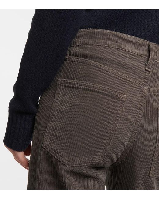 Jeans rectos Harper de pana de tiro medio Agolde de color Gray