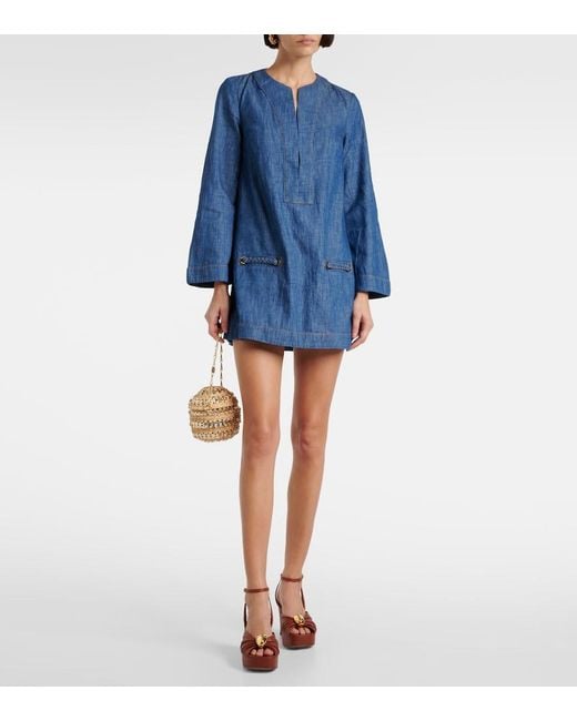 Zimmermann Blue Wylie Denim Tunic