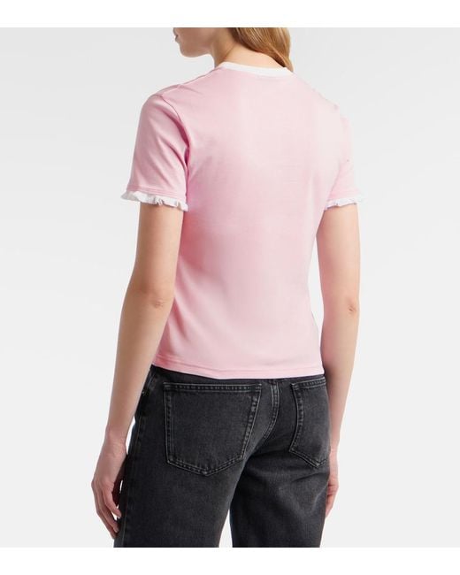 Gucci Pink Cotton Jersey T-Shirt With Print, Size Xs, Ready-To-Wear