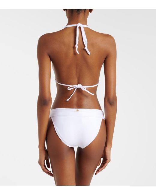 ViX White Solid Bikini Top