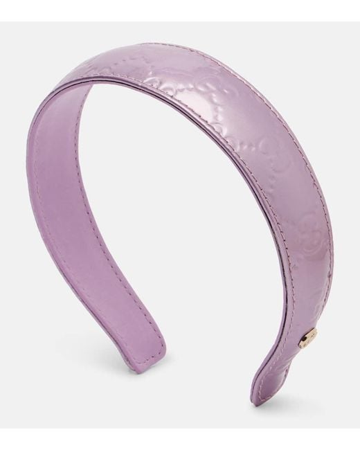 Gucci Purple Leather Headband