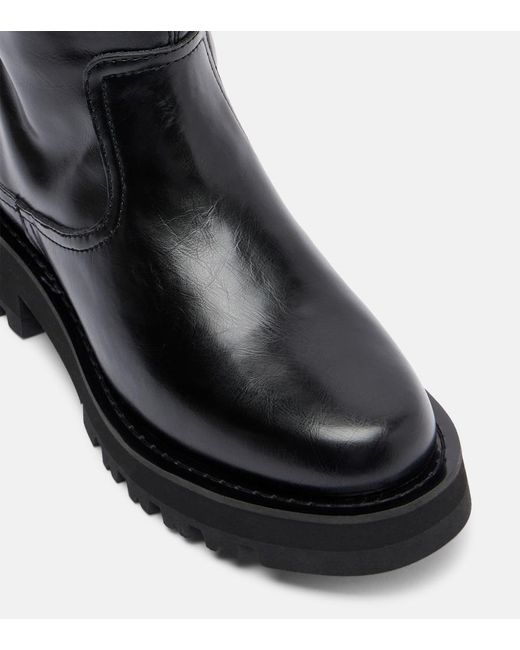 Ganni Black Studs Knee-High Boots