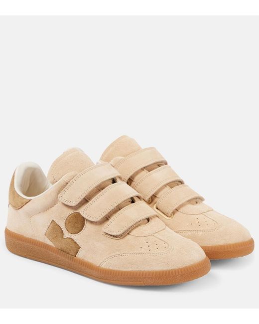 Isabel Marant Natural Beth Suede Sneakers