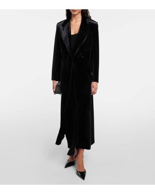 Cappotto in velluto di Norma Kamali in Black