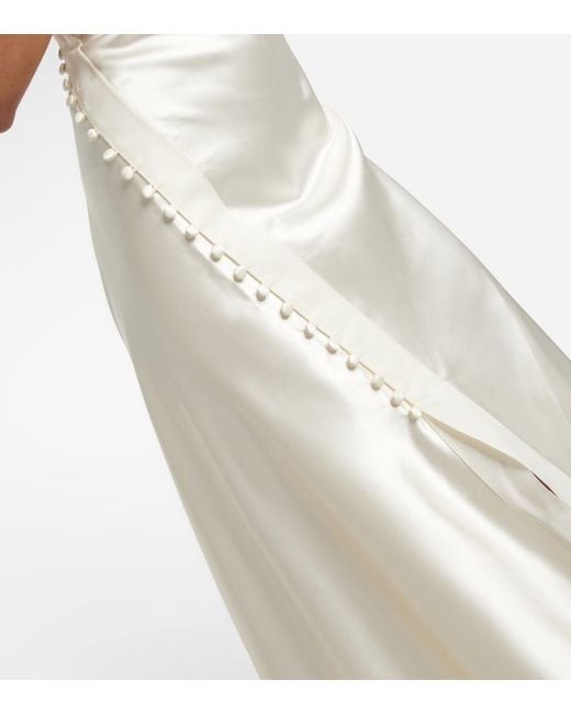 Danielle Frankel White Bridal Sasha Silk Gown