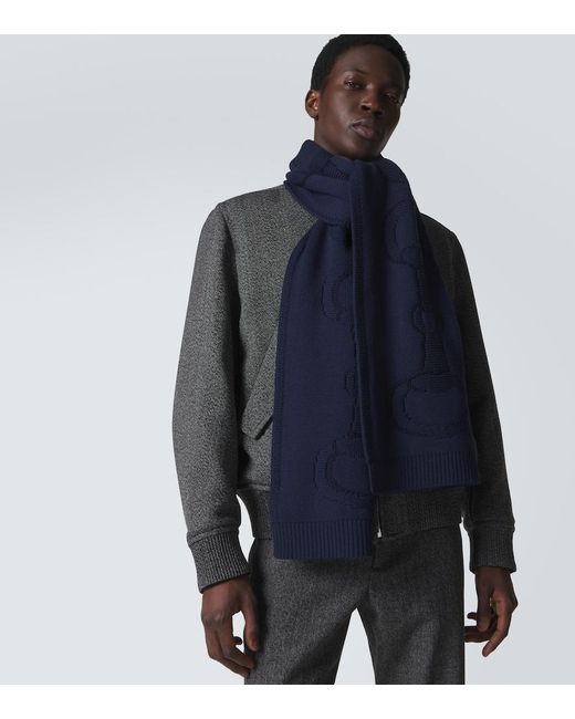 Sciarpa Horsebit di Gucci in Blue da Uomo