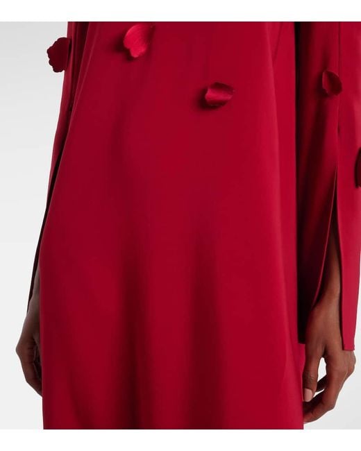Oscar de la Renta Red Verzierte Robe