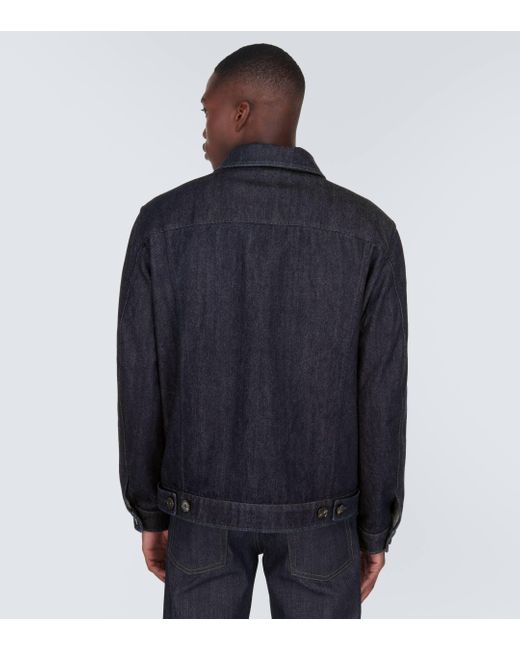 Loro Piana Blue Neive Denim And Cashmere Jacket for men