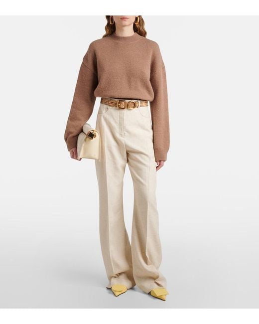 Jacquemus Yellow Les Slingbacks Duelo Leather Ballet Flats