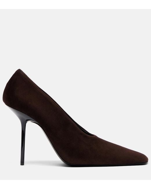 Victoria Beckham Black 100 Suede Pumps
