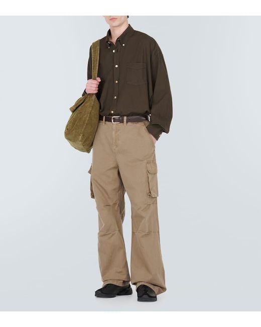 Our Legacy Brown Borrowed Cotton Voile Shirt for men